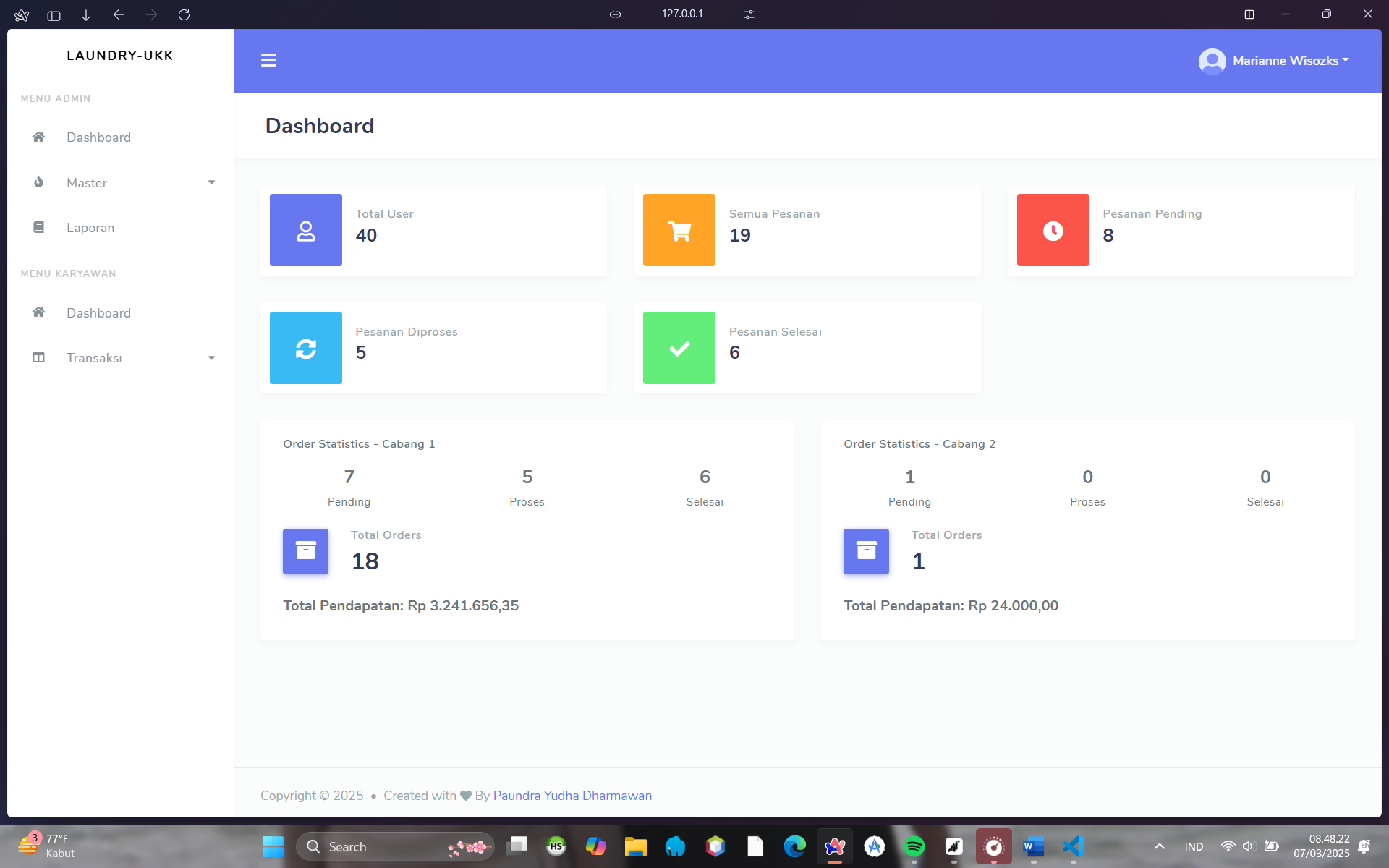 Laundry Management System